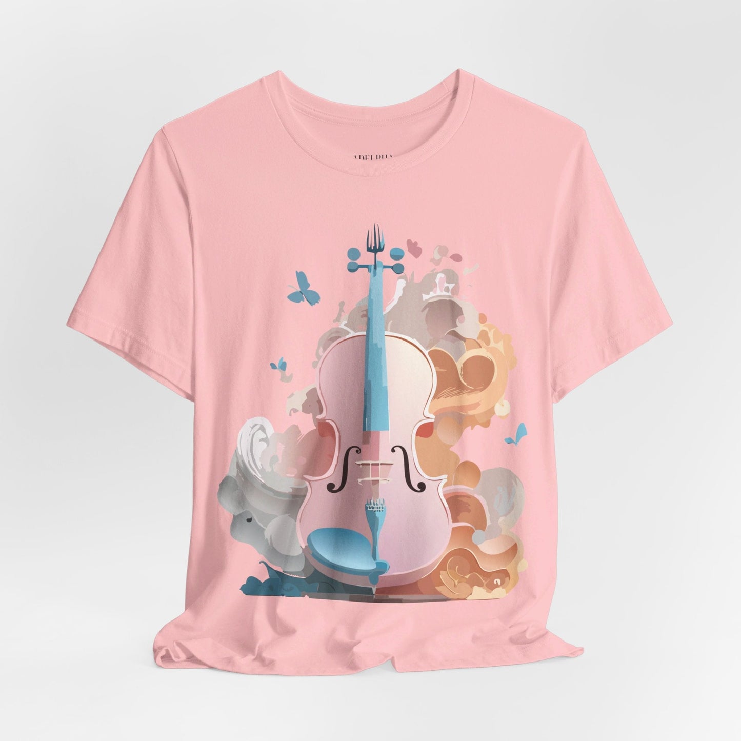 Music Graphic Unisex 100 Cotton Vintage Art with Musical Elements Tee 7