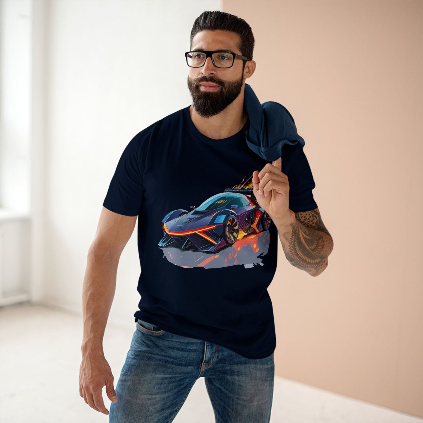 Car Graphic Unisex 100 Cotton Staple Tee 19