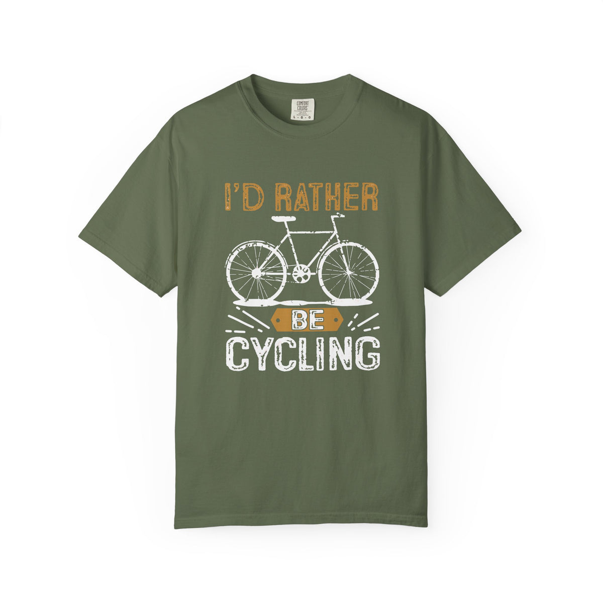 Id Rather Be Cycling Bicycle Graphic Unisex Comfort Colors Garment-Dyed Heavyweight 100 Cotton Art Design T-Shirt w58