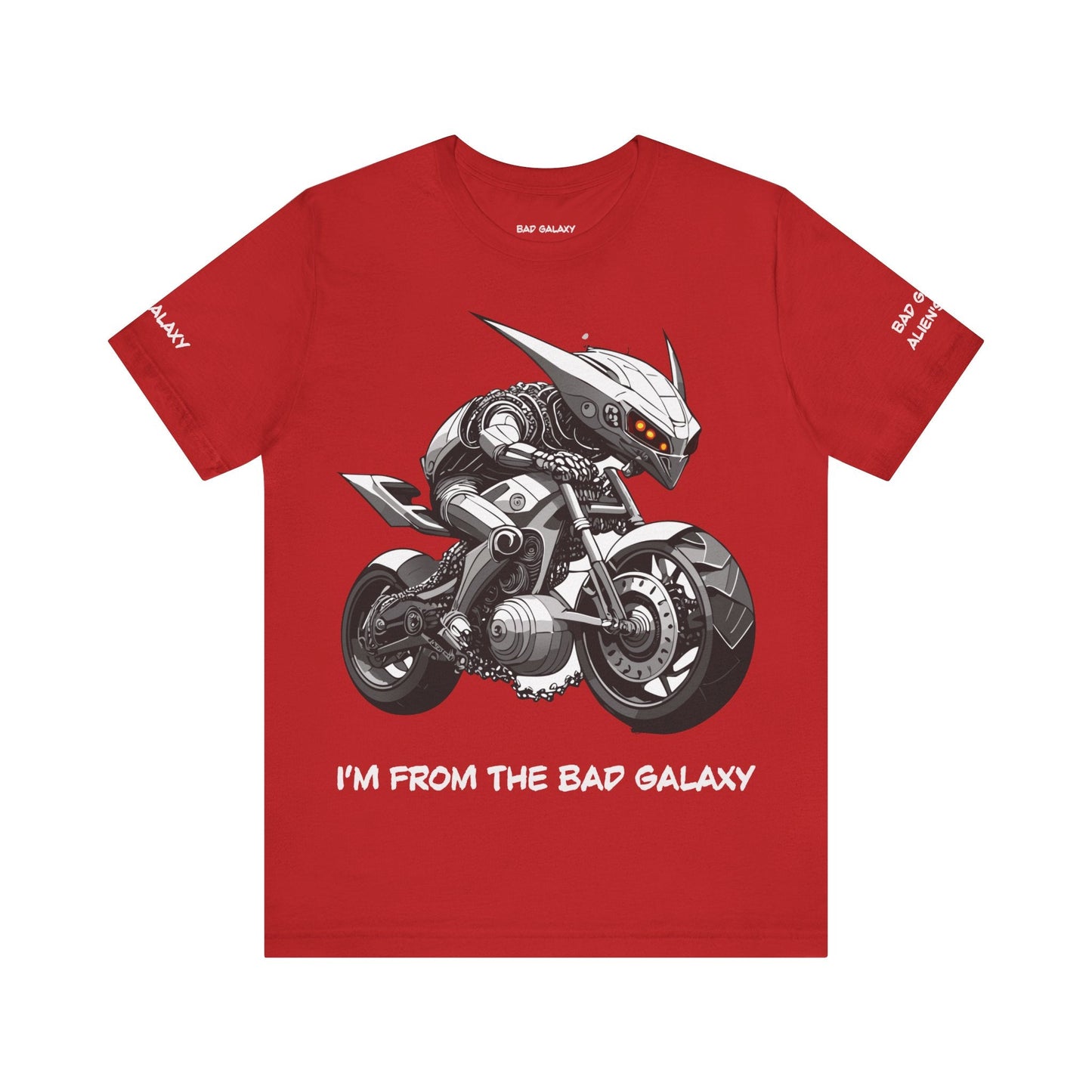 Tee Shirt With Alien From Bad Galaxy Made To Order 100 Percent Cotton Eco Friendly Print