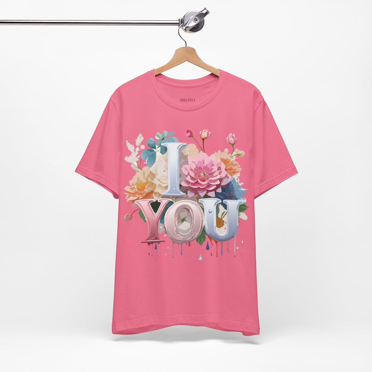 Valentine Day Graphic Unisex 100 Cotton Vintage Artwork with Love and Flower Design Tee 8