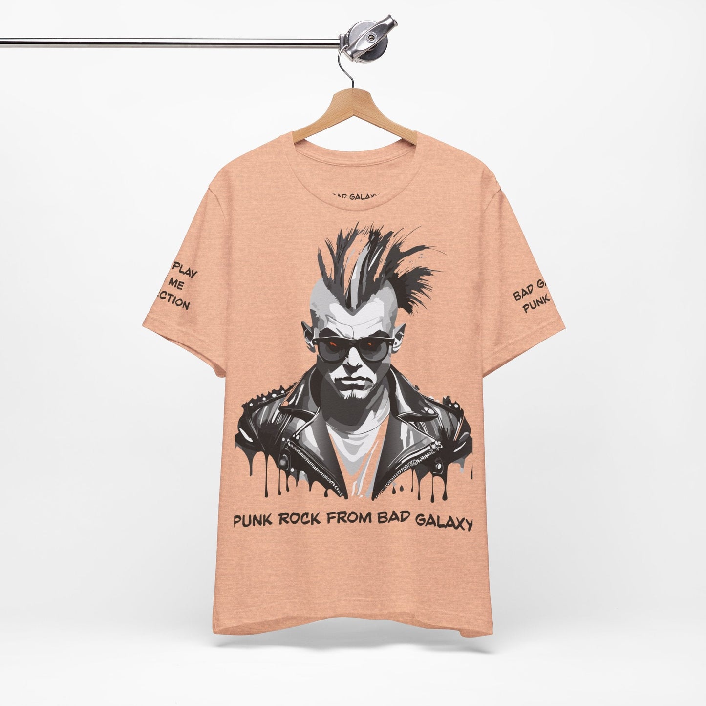 Punk Rock Tee Shirt From Bad Galaxy Made To Order 100 Percent Cotton With Eco Friendly Inks