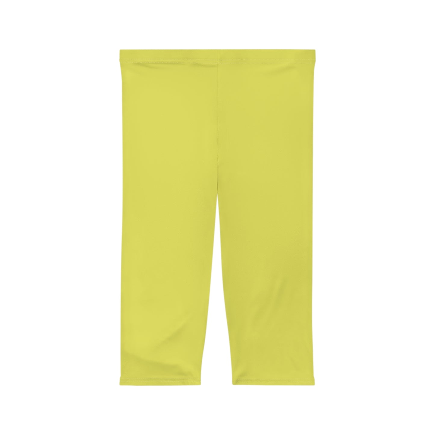 Lemon Color Women's Brushed Suede Poly Span Casual Capri Leggings XS-2XL