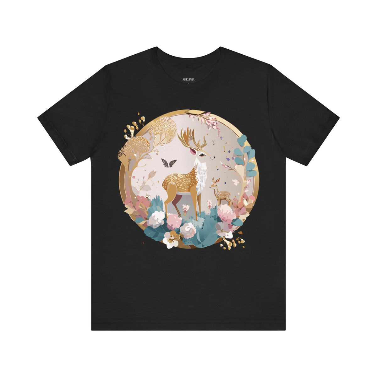 Medallion Graphic Unisex Cotton Bella+Canvas Tee with Art Design d83