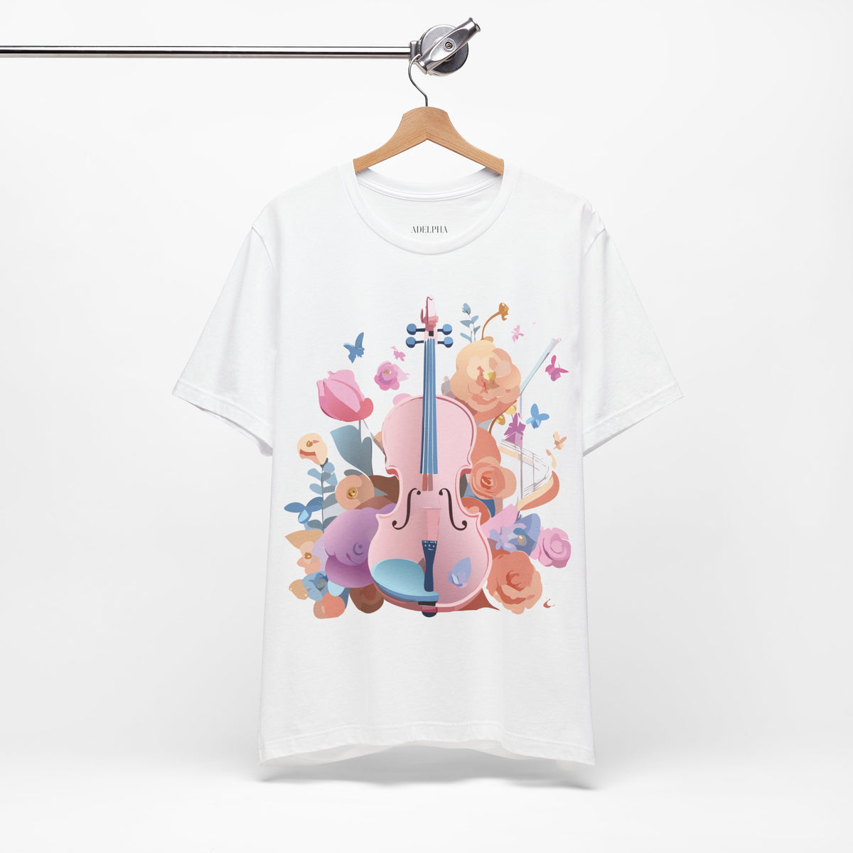 Music Graphic Unisex Cotton Bella+Canvas Tee with Art Design m171