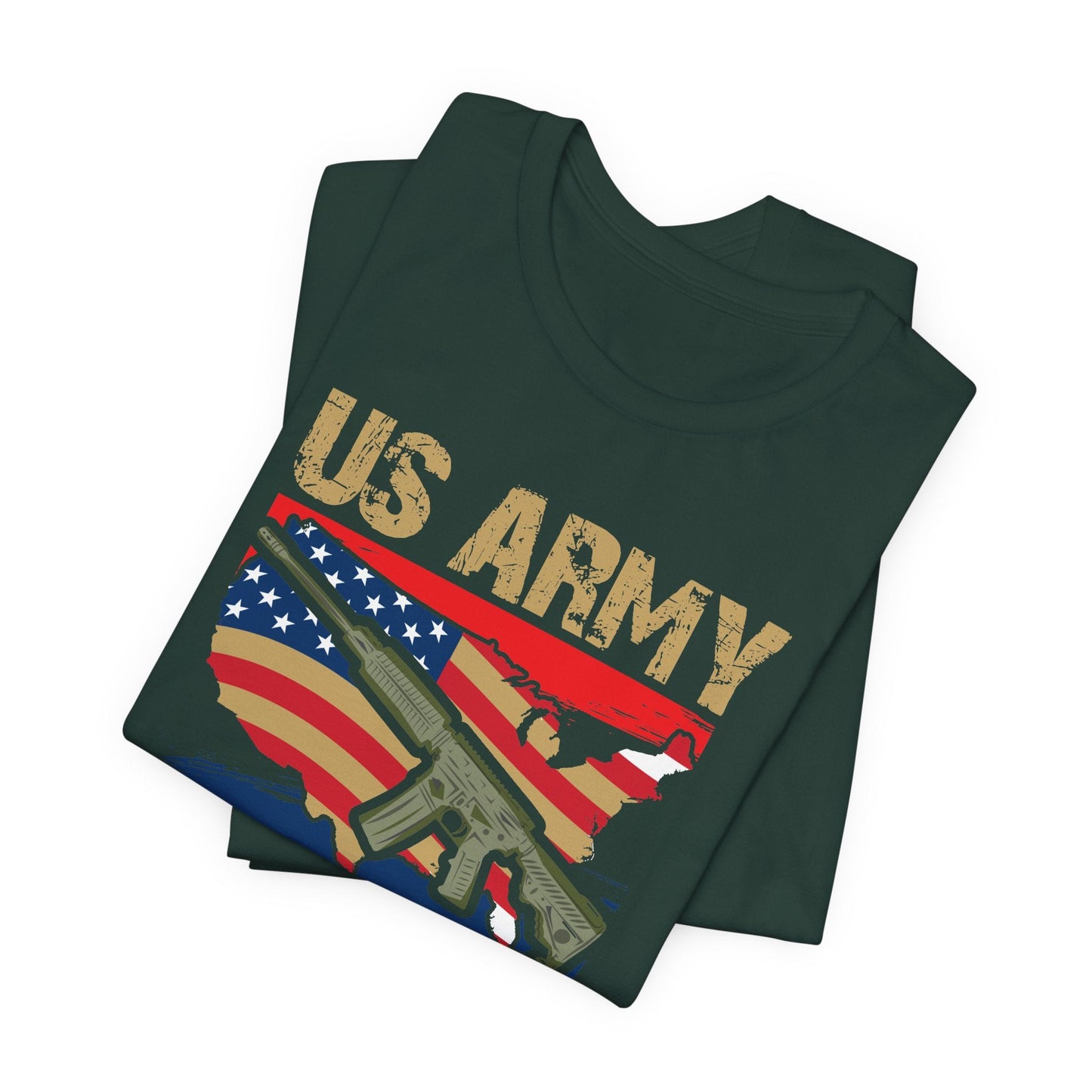 Army Veteran Patriotic Graphic Design Unisex Cotton T-Shirt v17