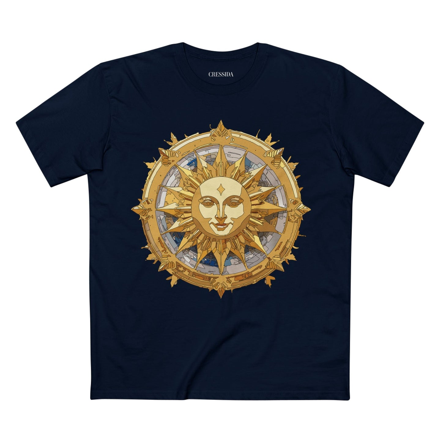 Gold Sun Graphic Unisex 100 Cotton T-Shirt with Golden Art Design 20