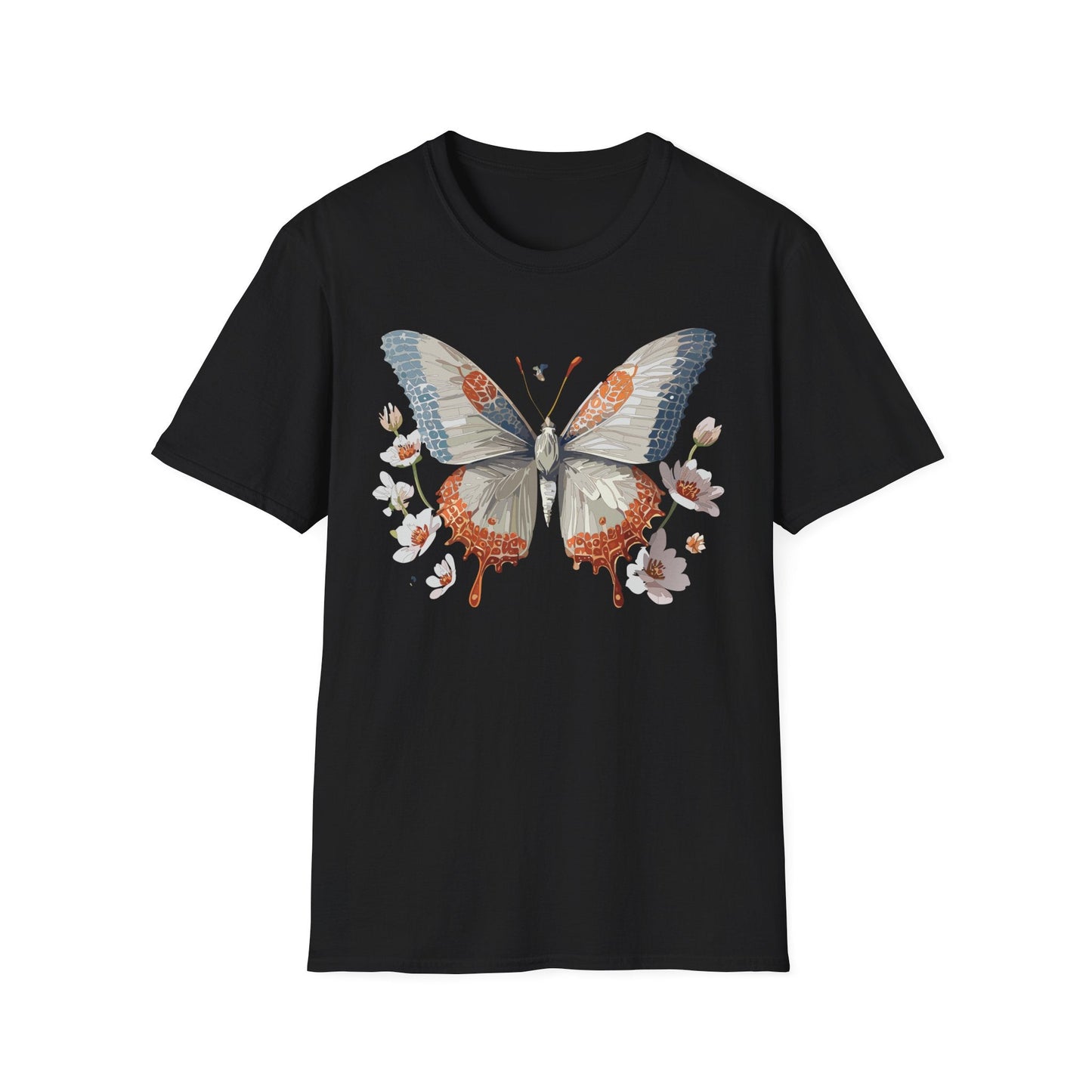 Butterfly Shirt Unisex Short Sleeve Cotton Tee Monarch Design For Men Women Comfort