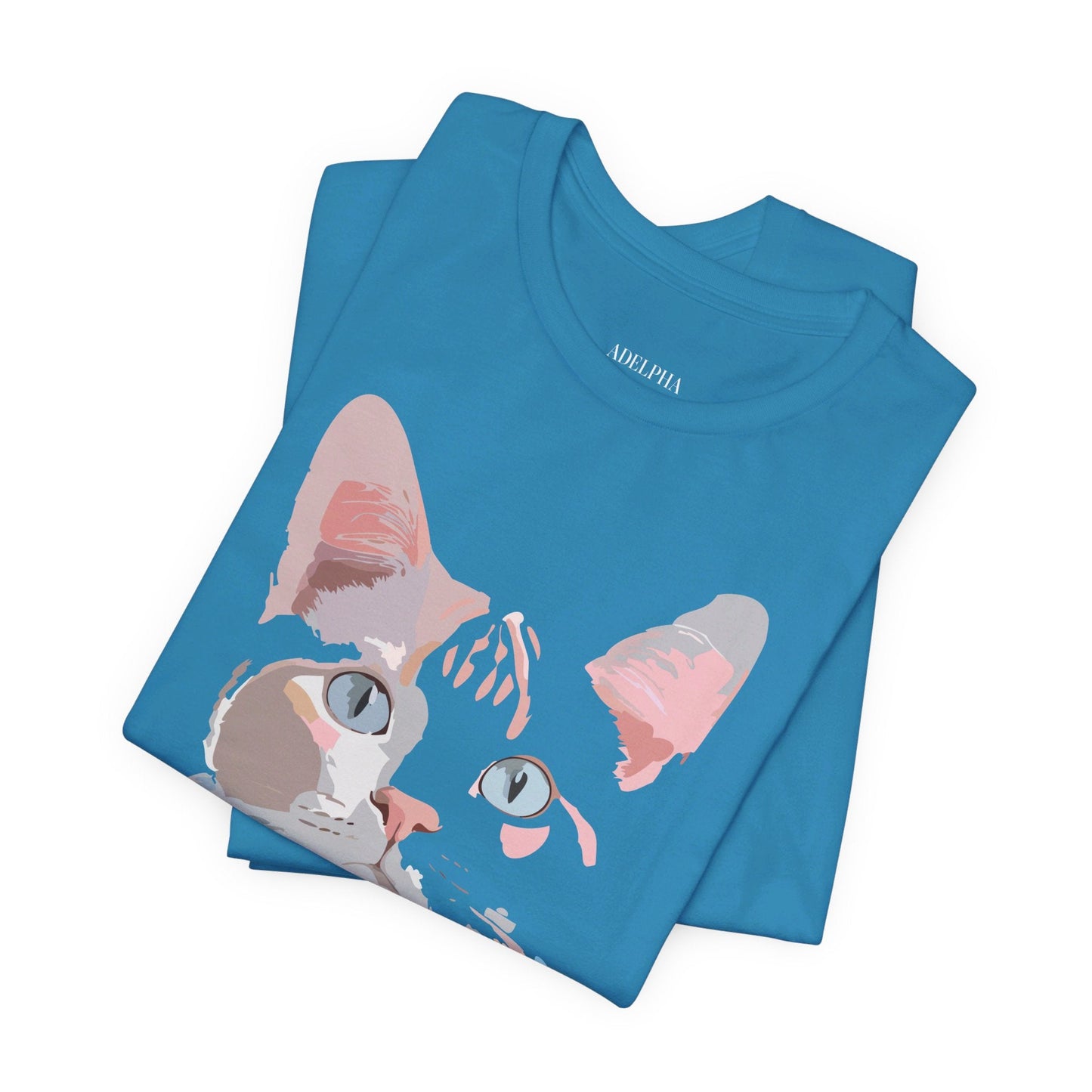 Cat Graphic T Shirt Unisex Short Sleeve Tee Vintage Inspired Artwork Adelpha