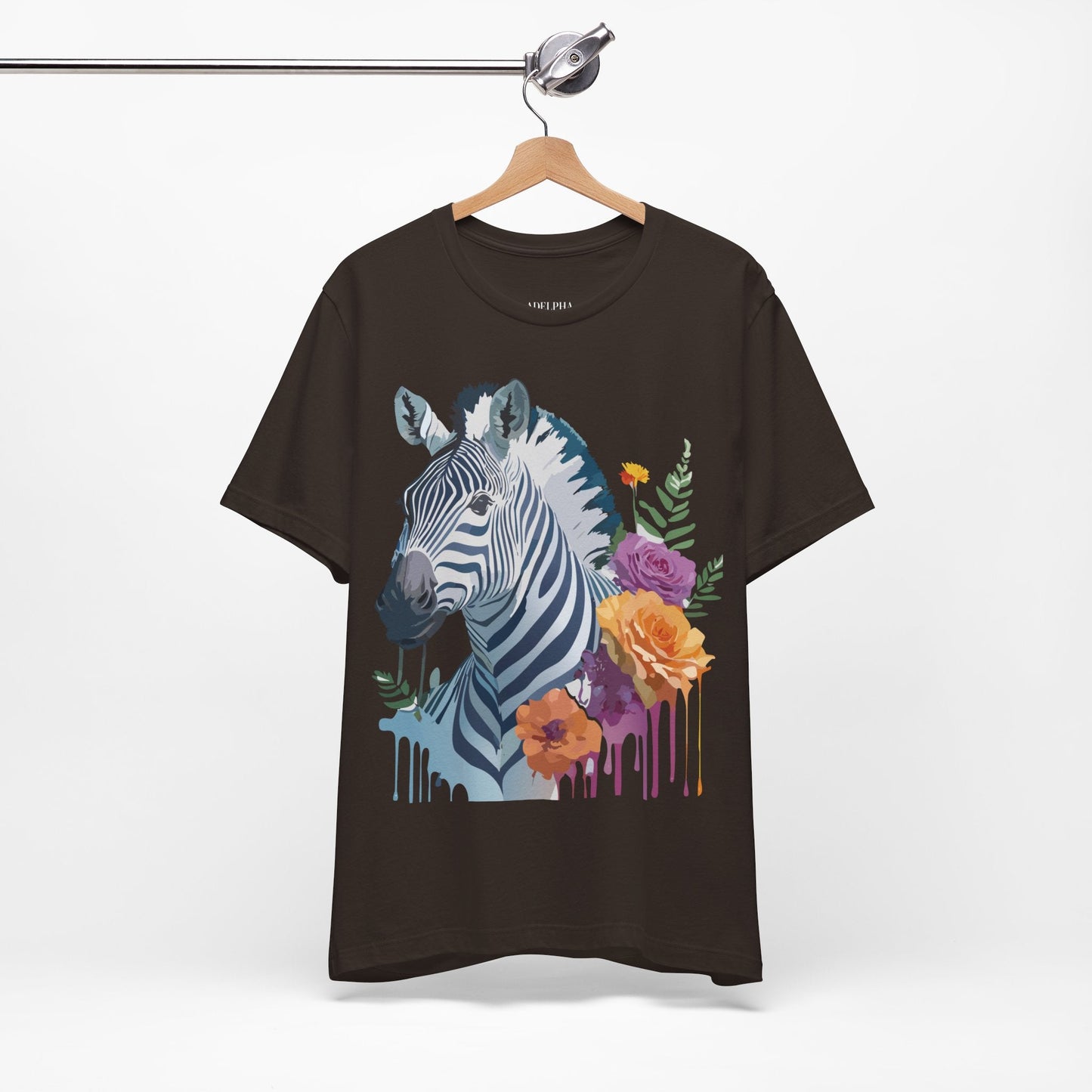 Zebra Graphic Unisex 100 Cotton Vintage Animal Art T-Shirt 4