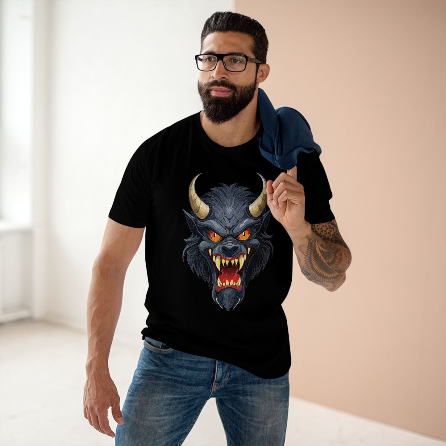 Cartoon Monsters Graphic Unisex 100 Cotton Staple Tee 6