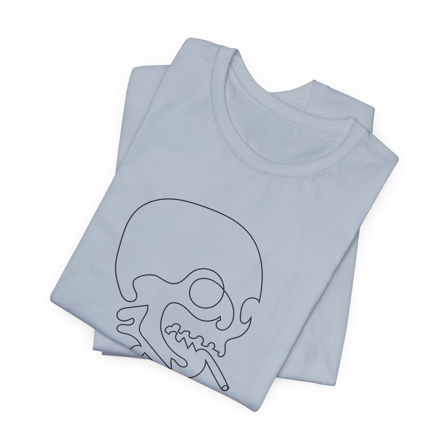 Unisex Cotton Tee Shirt with Skull