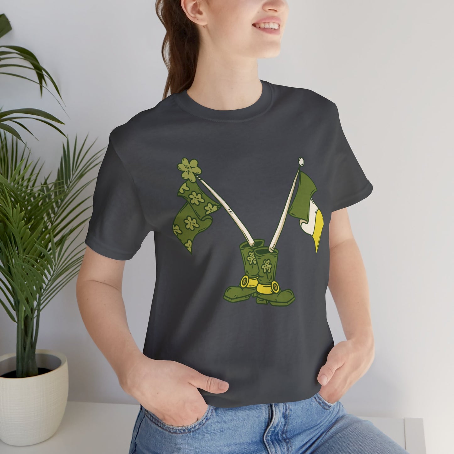 Unisex Cotton Tee Shirt with Lucky Prints