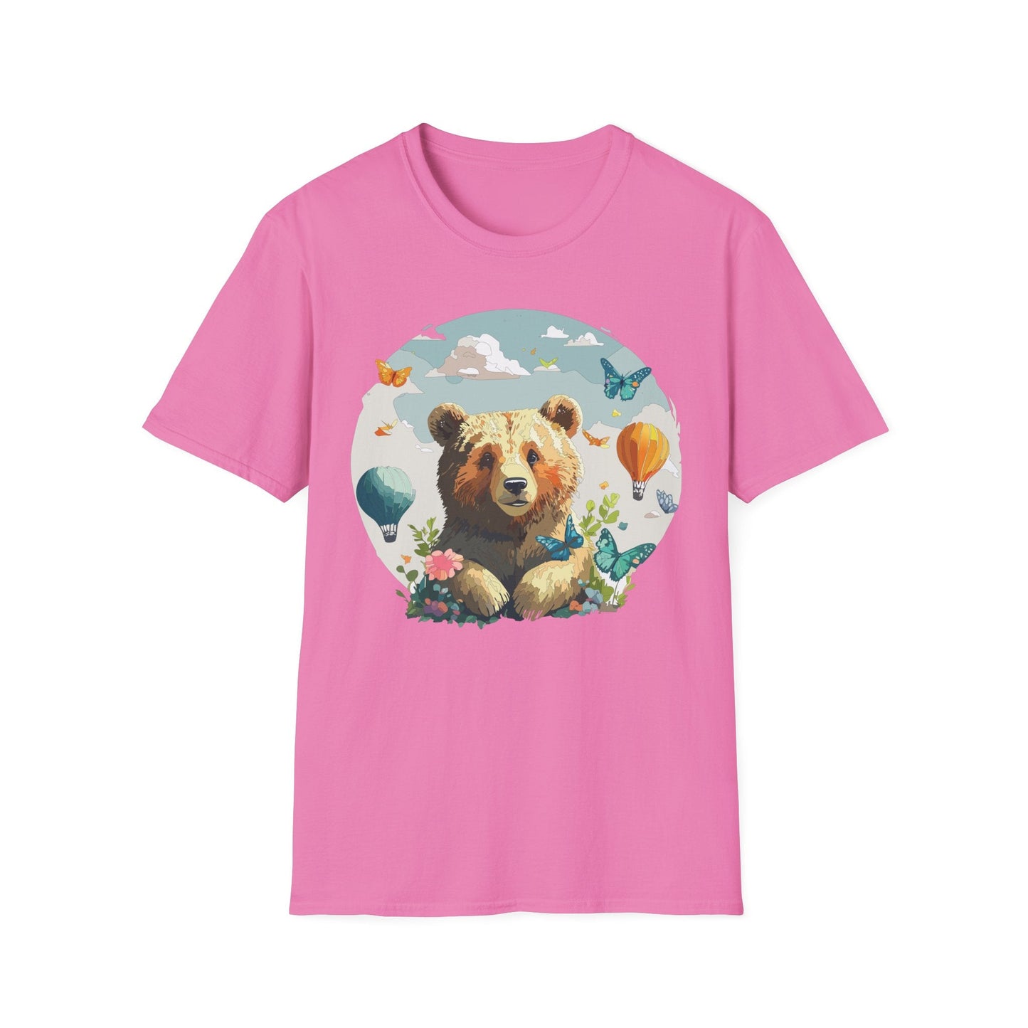 Bear T Shirt Unisex Teddy Bear Tee Softstyle 64000 Breathable Everyday Wear For All Ages