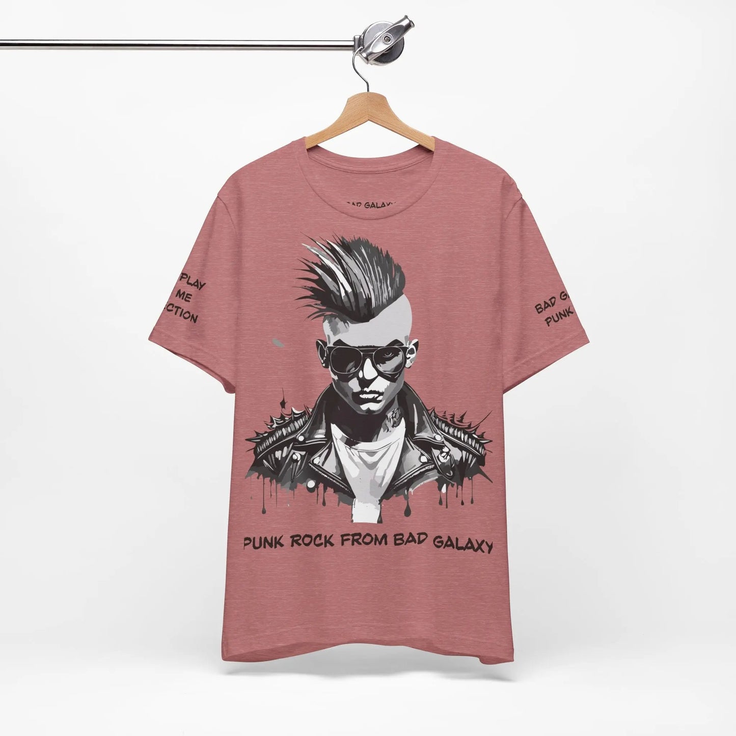 Punk Rock Tee Shirt From Bad Galaxy Made To Order 100 Percent Cotton Eco Friendly Inks