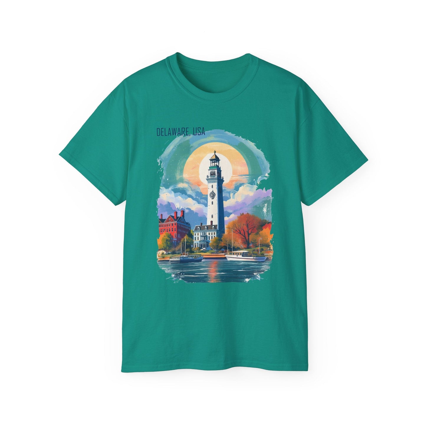 Delaware Graphic Unisex Cotton T‑Shirt 1