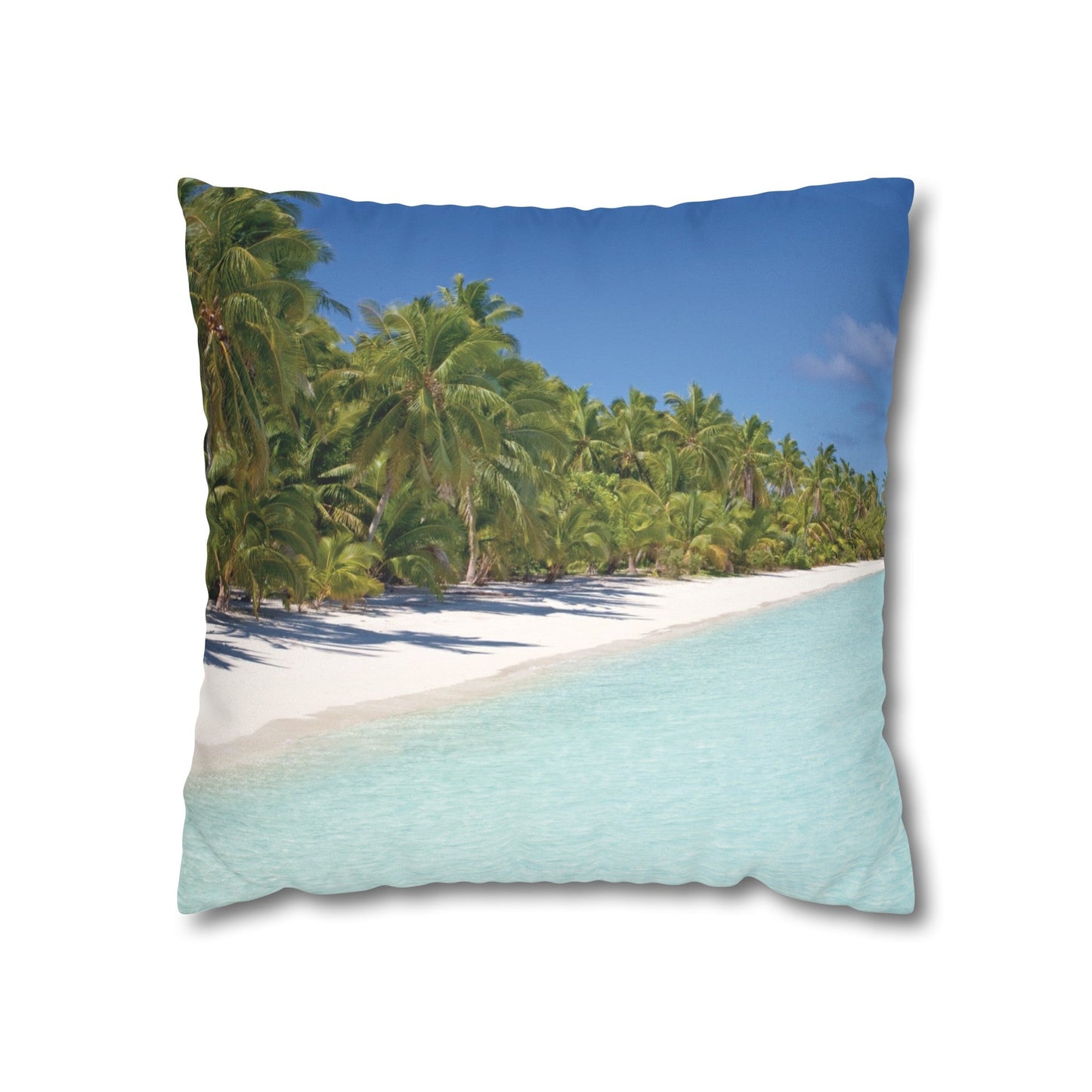 Beach Faux Suede Square Pillowcase