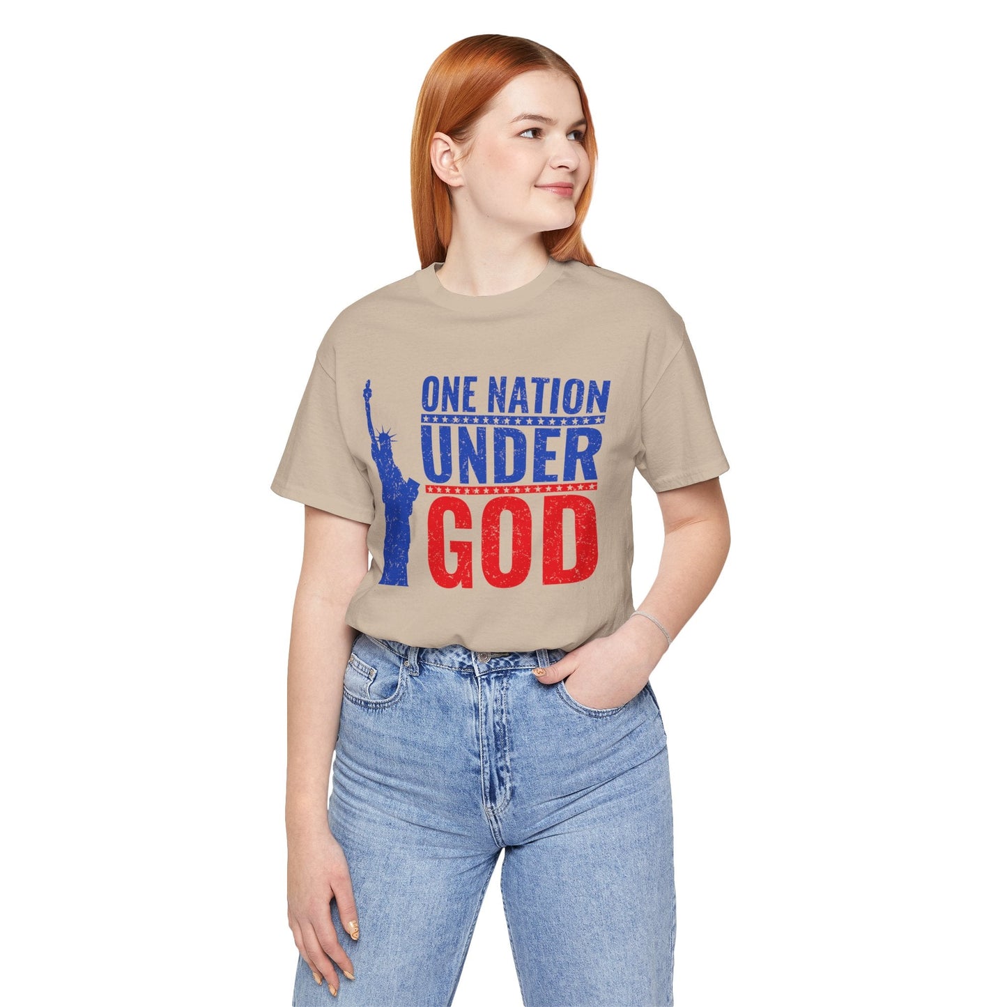 Statue of Liberty Patriotic Graphic Unisex Cotton T-Shirt a6