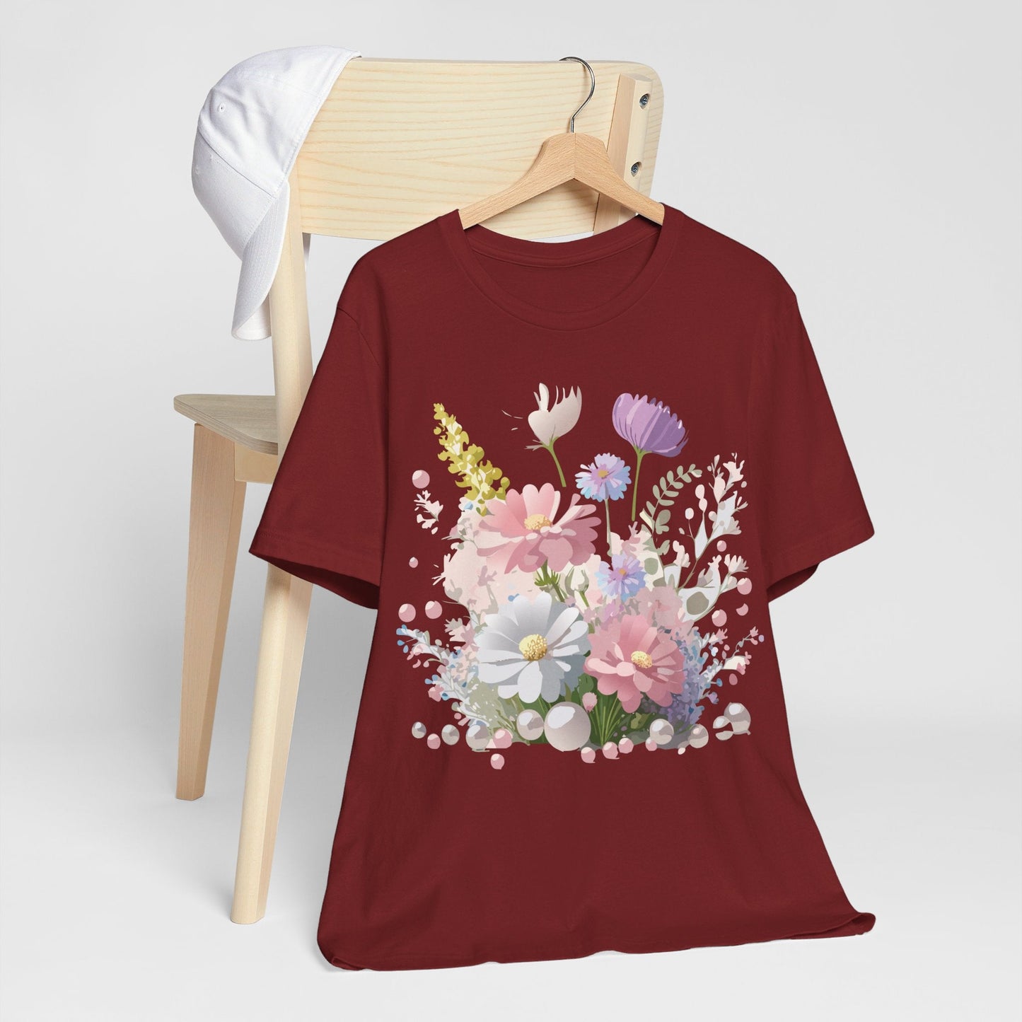 Adelpha Floral Graphic T Shirt Unisex Jersey Short Sleeve Art Design Vintage Inspired Premium