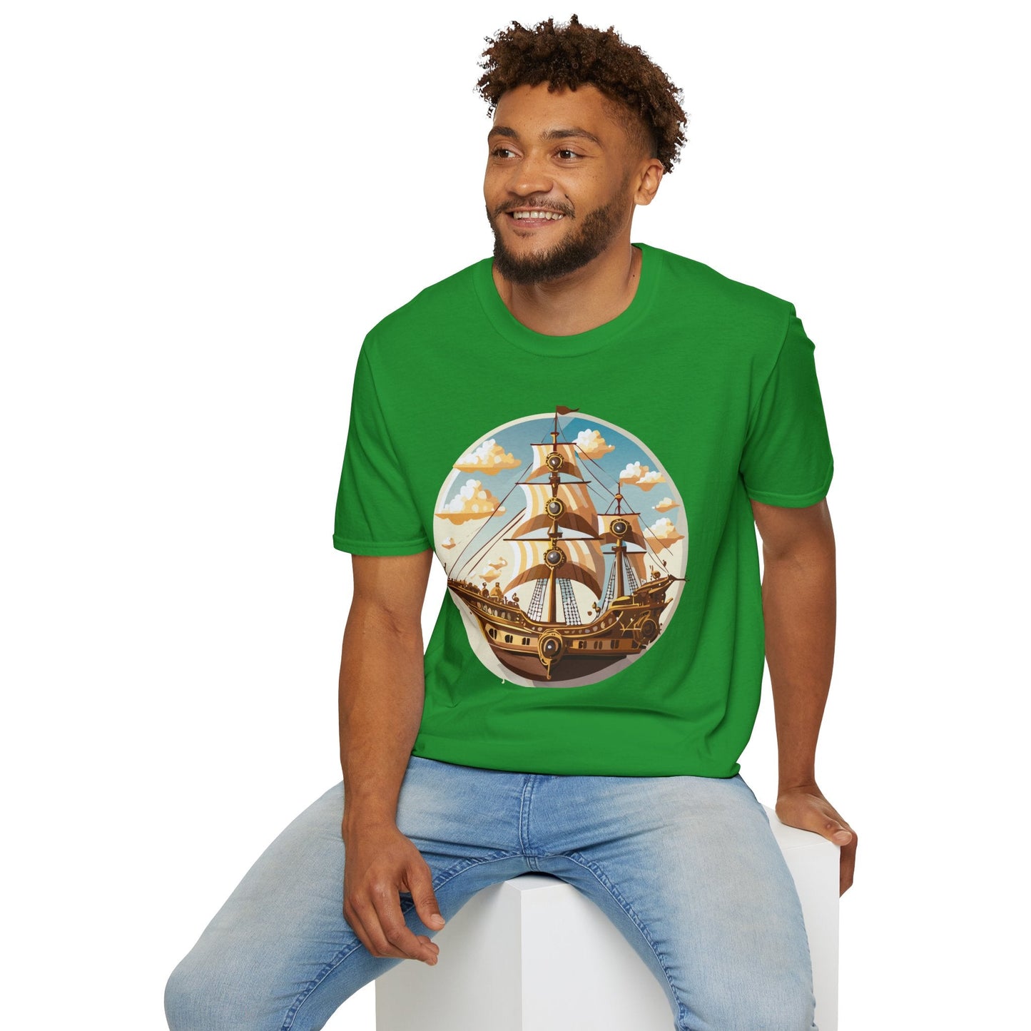 Ship T Shirt Frigate T Shirt Vessel Tee Gildan Softstyle 64000 Unisex Cotton Comfort
