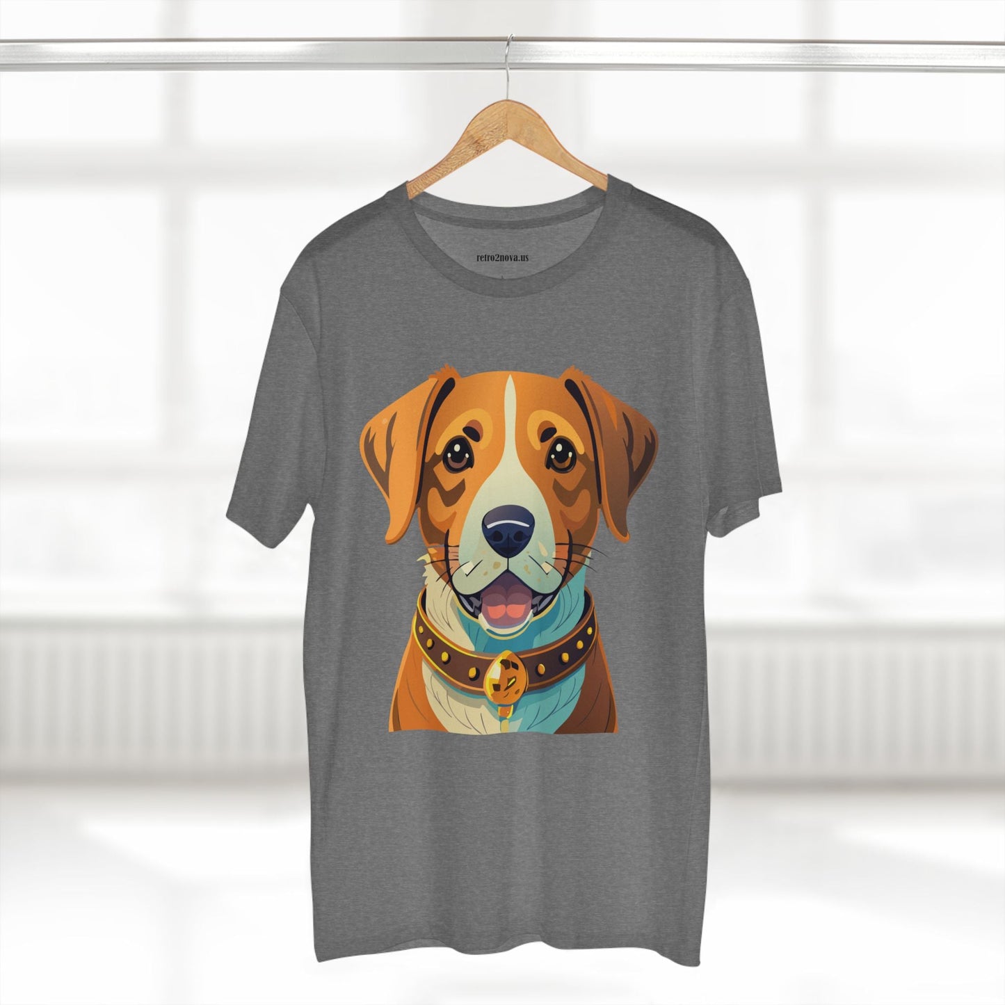 Retro2Nova Unisex Dog Shirt Premium Cotton Tee With Original Art Design Animal Print For Everyday Comfort