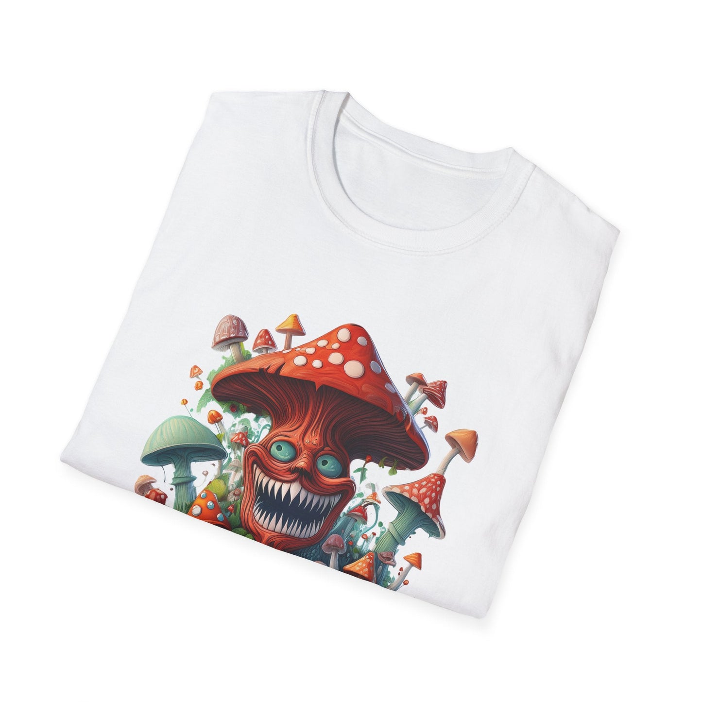 Unisex Mashroom Tee Shirt With Funny Mashroom Design Fungus Humor Softstyle Cotton