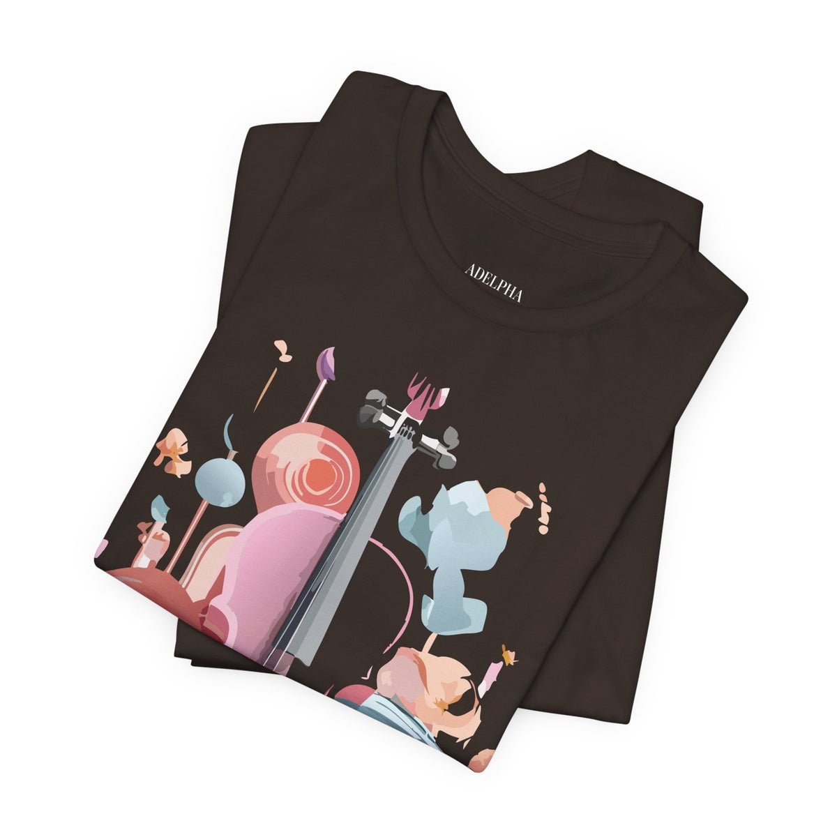 Music Graphic Unisex Cotton Bella+Canvas Tee with Art Design m108