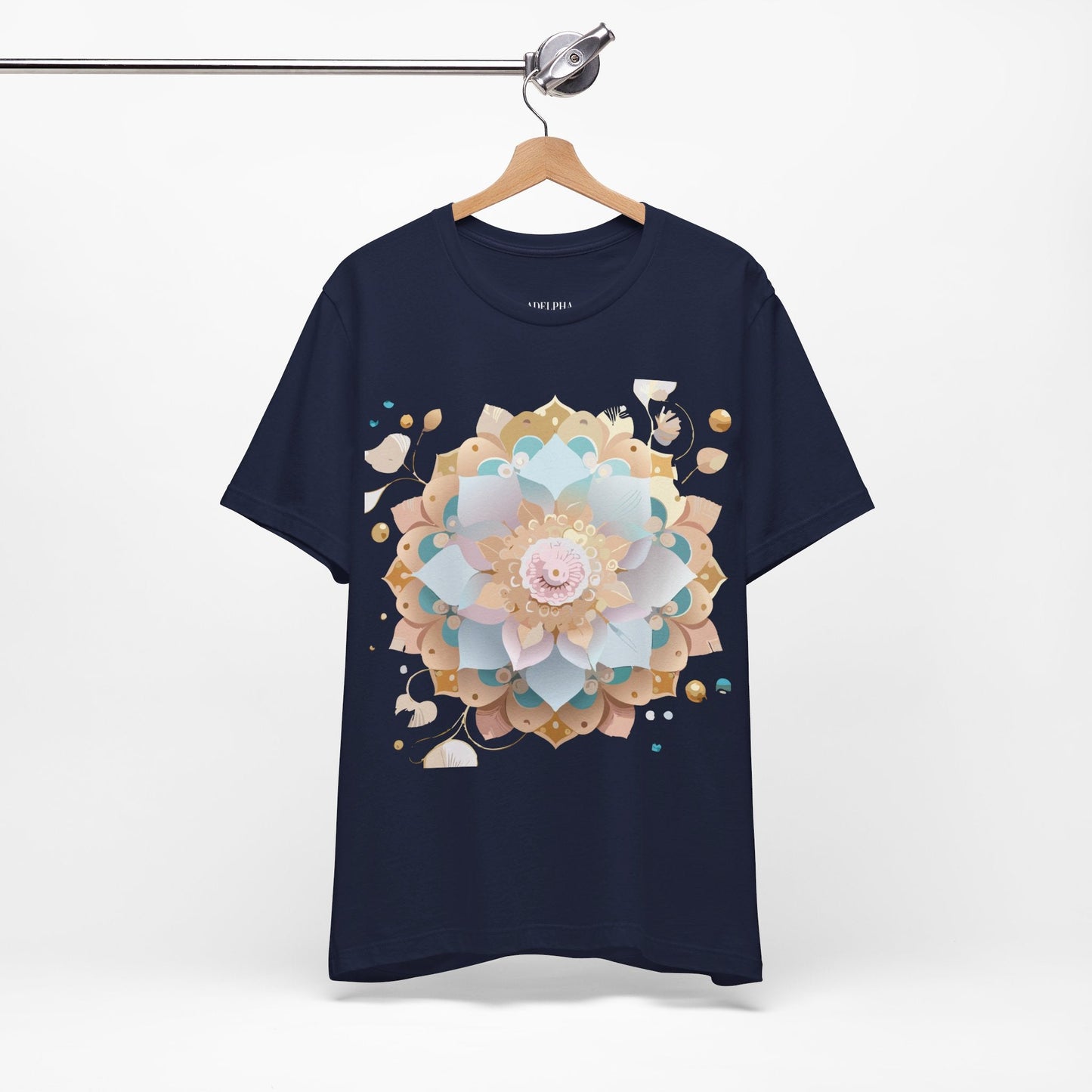 Mandala Graphic Tee Unisex Jersey Short Sleeve Featuring Vintage Inspired Adelpha Artwork