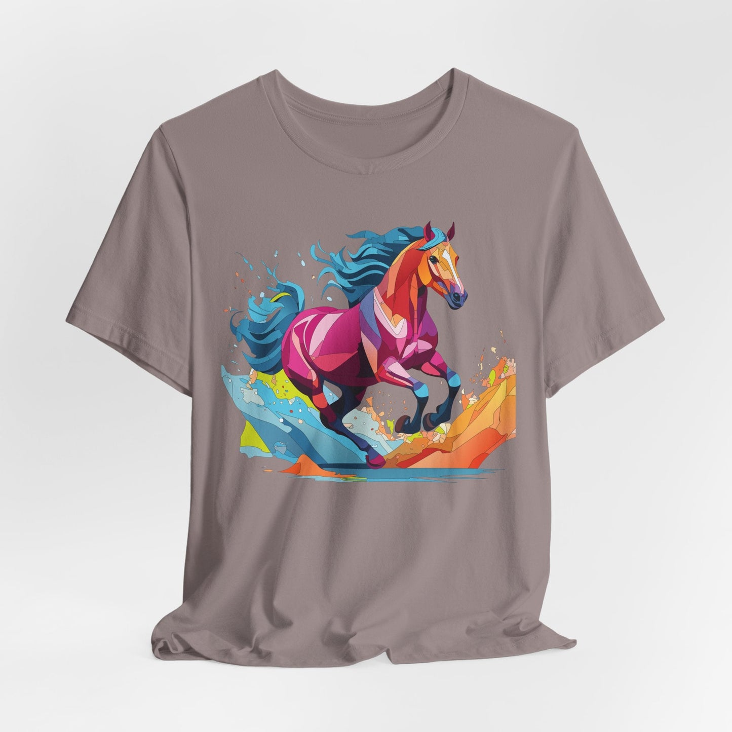 Unisex Animal Tee Shirt With Wild Animals Art Design Short Sleeve Casual Wear Everyday