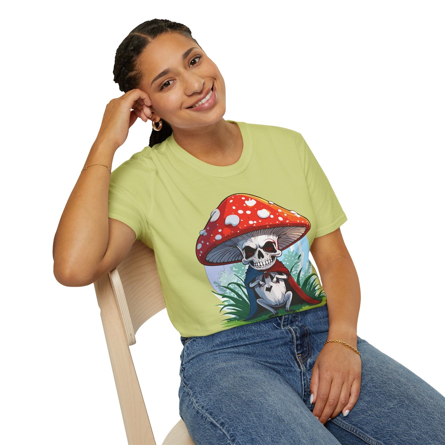 Mashroom Tee Shirt Unisex Gildan Softstyle Short Sleeve Cotton Tee With Funny Mashroom Graphic