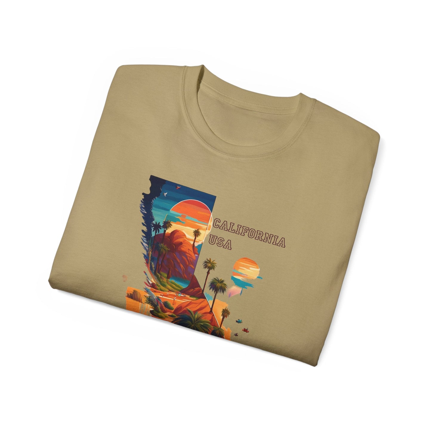 California Graphic Unisex Cotton T‑Shirt 2