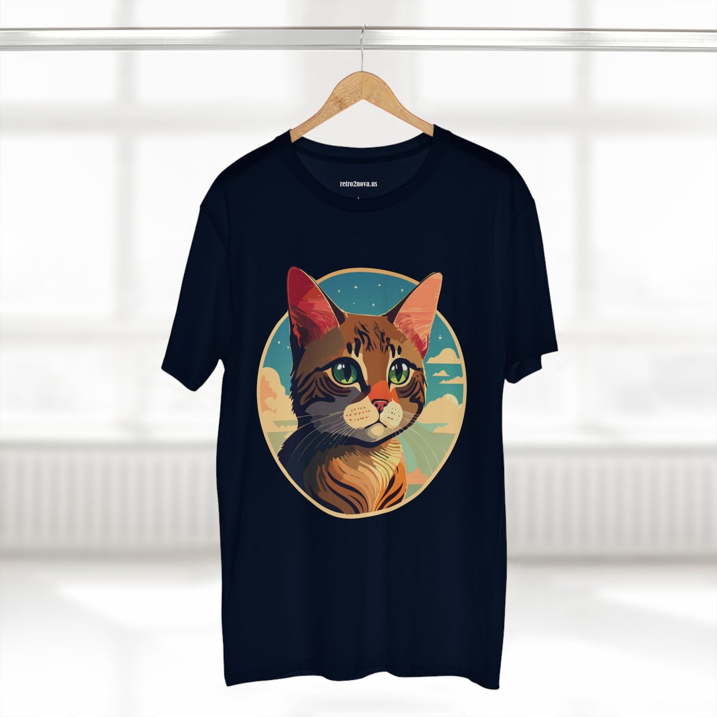 Animals Shirt Cat Design Unisex Premium Cotton Tee With Original Art From Retro2Nova Collection Exclusive Edition