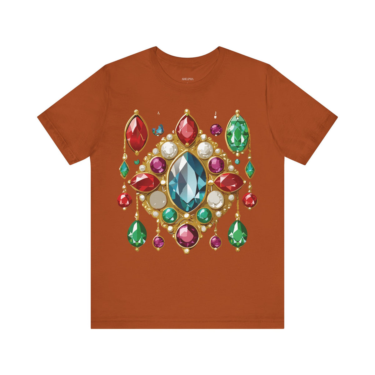 Jewelry Graphic Unisex Cotton Bella+Canvas Tee with Art Design n138