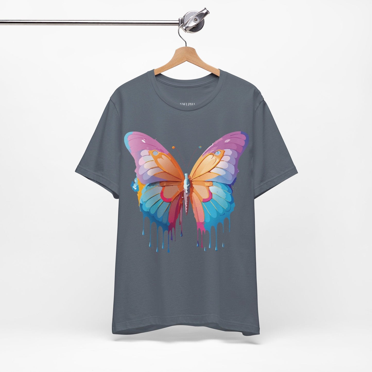 Butterfly Graphic Unisex 100 Cotton Lightweight Vintage Design Jersey Tee 90