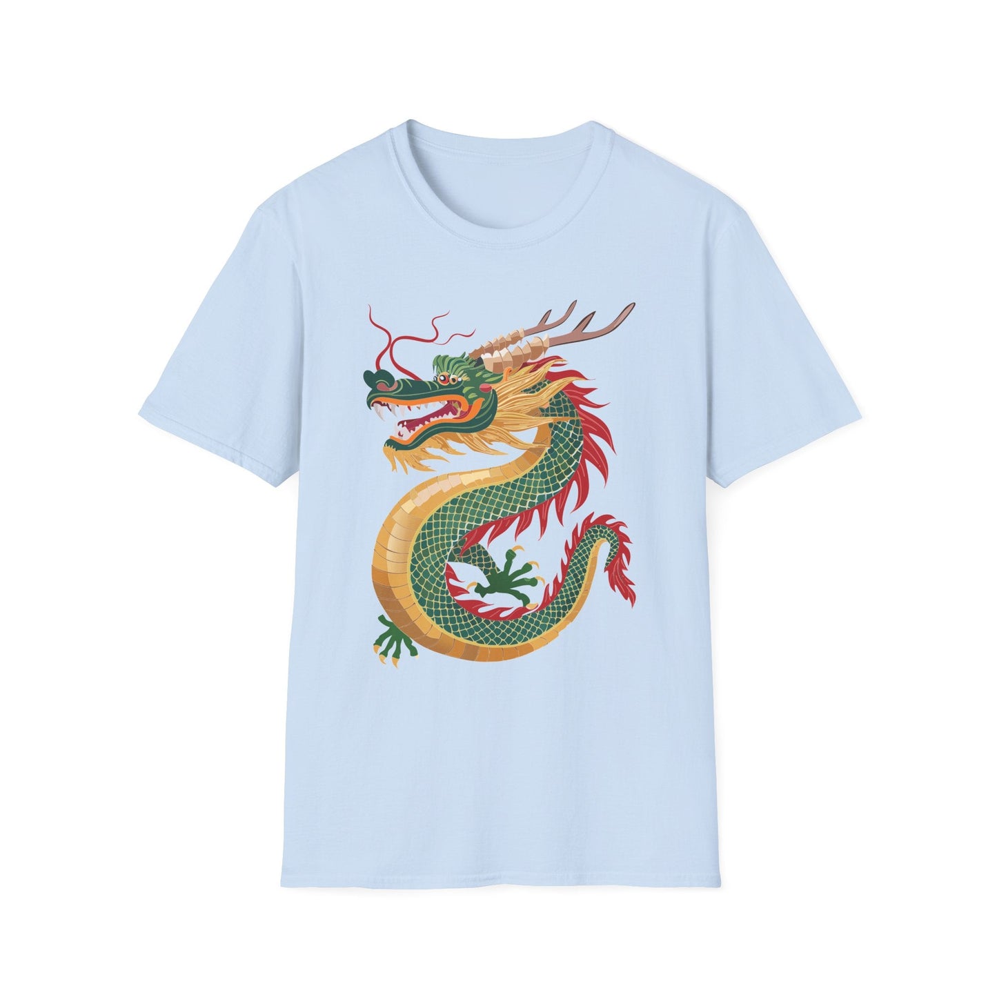Dragon T Shirt Unisex Dragon Shirt With Animal Art Design Gildan Softstyle 64000 Tee
