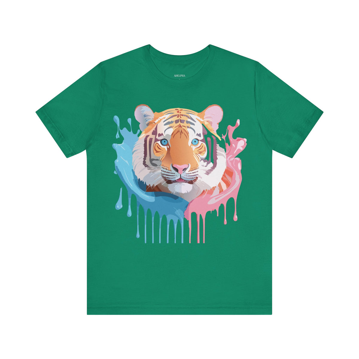 Tiger Graphic Unisex Cotton Bella+Canvas Tee with Art Animal Design e60