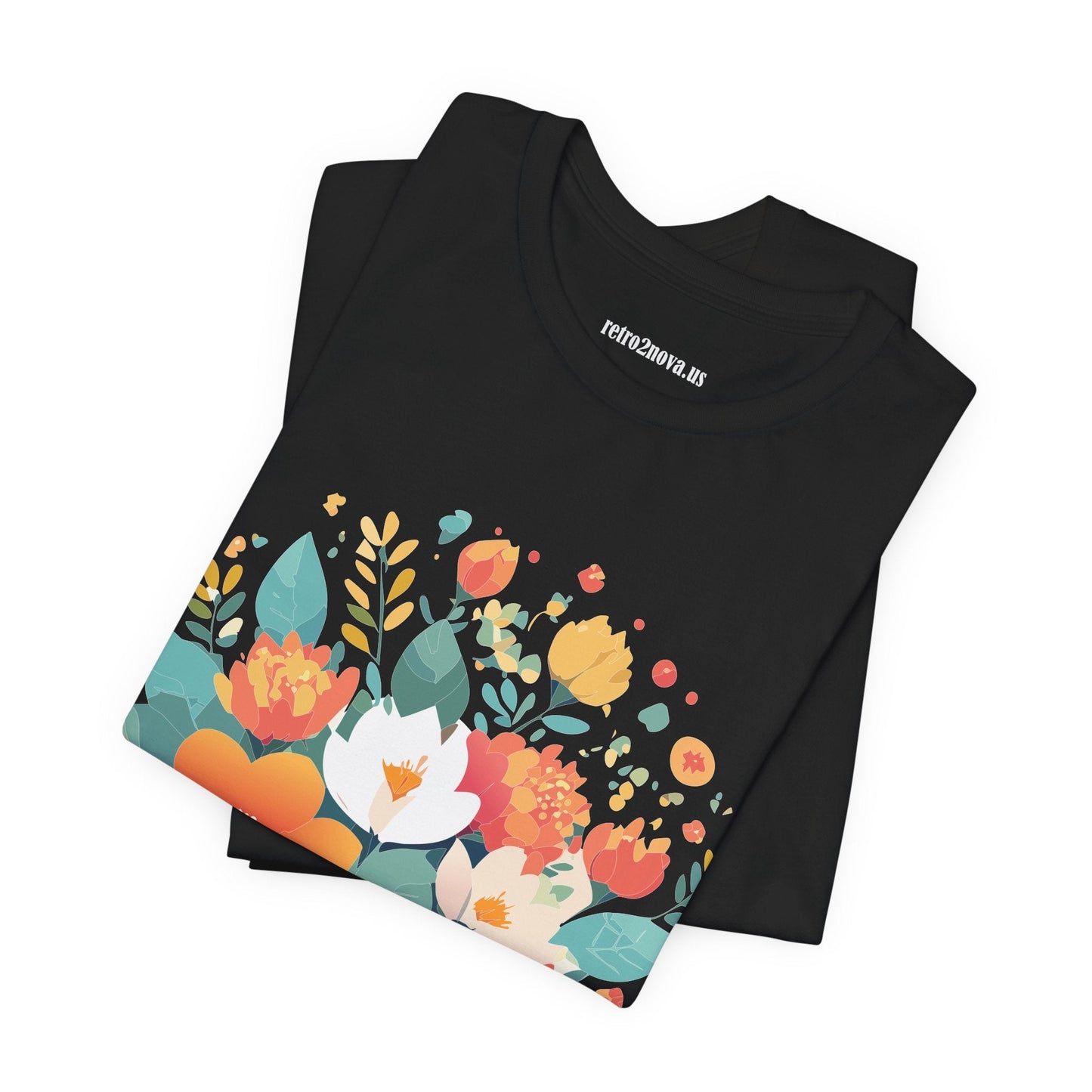 Floral Flowers Shirt Unisex Lightweight Breathable Jersey Tee Floral Pattern Short Sleeve