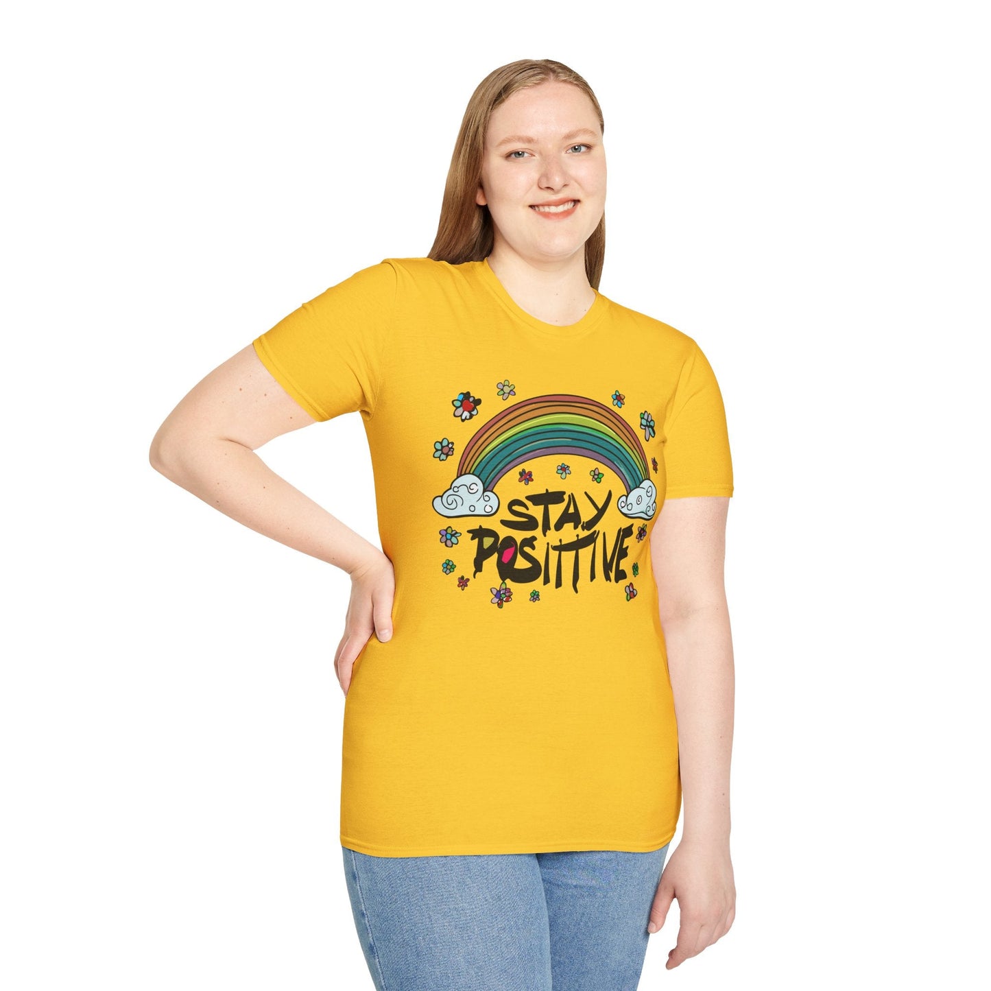 Positive Slogan T Shirt Unisex Softstyle Tee With Positive Words And Good Quotes Gildan 64000