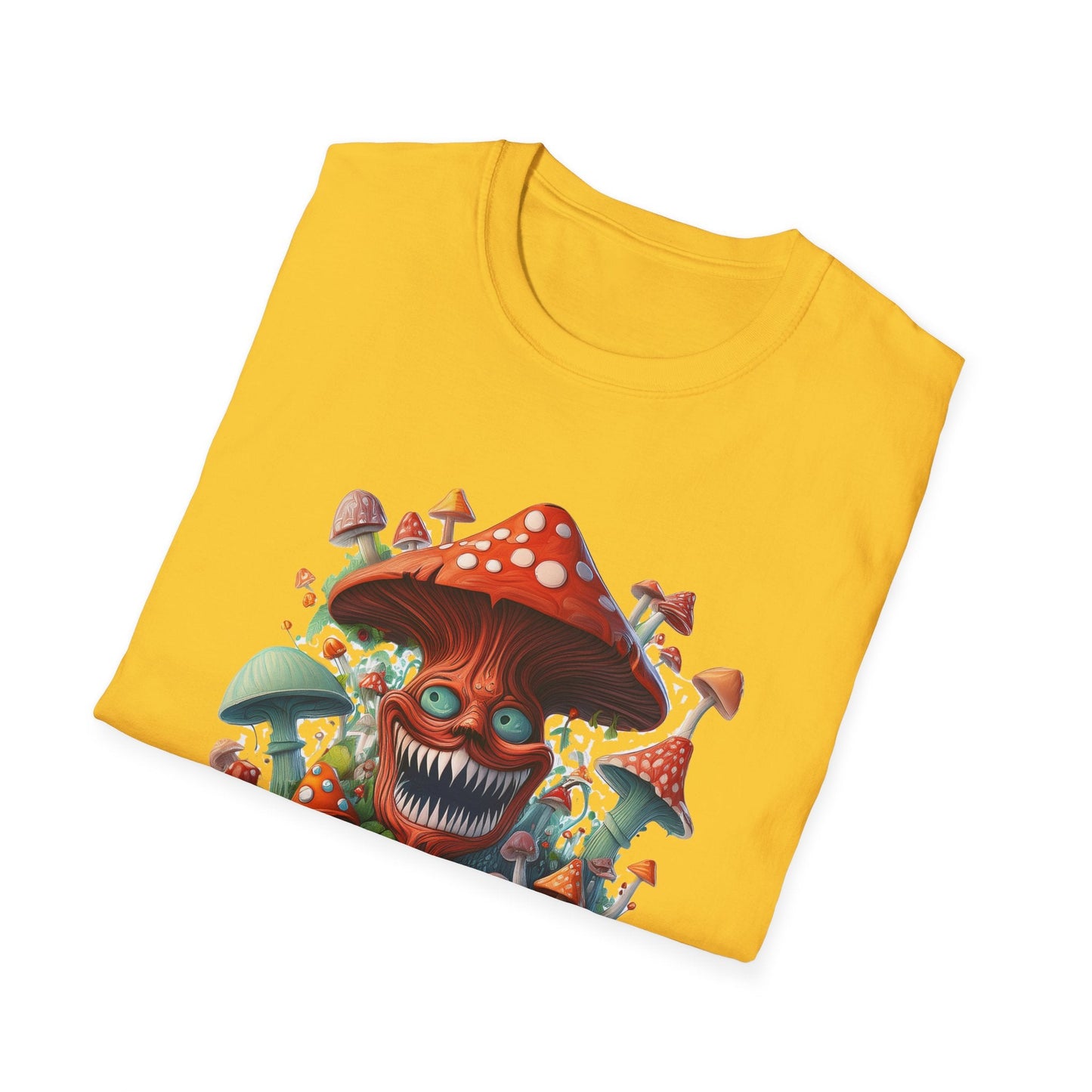 Unisex Mashroom Tee Shirt With Funny Mashroom Design Fungus Humor Softstyle Cotton