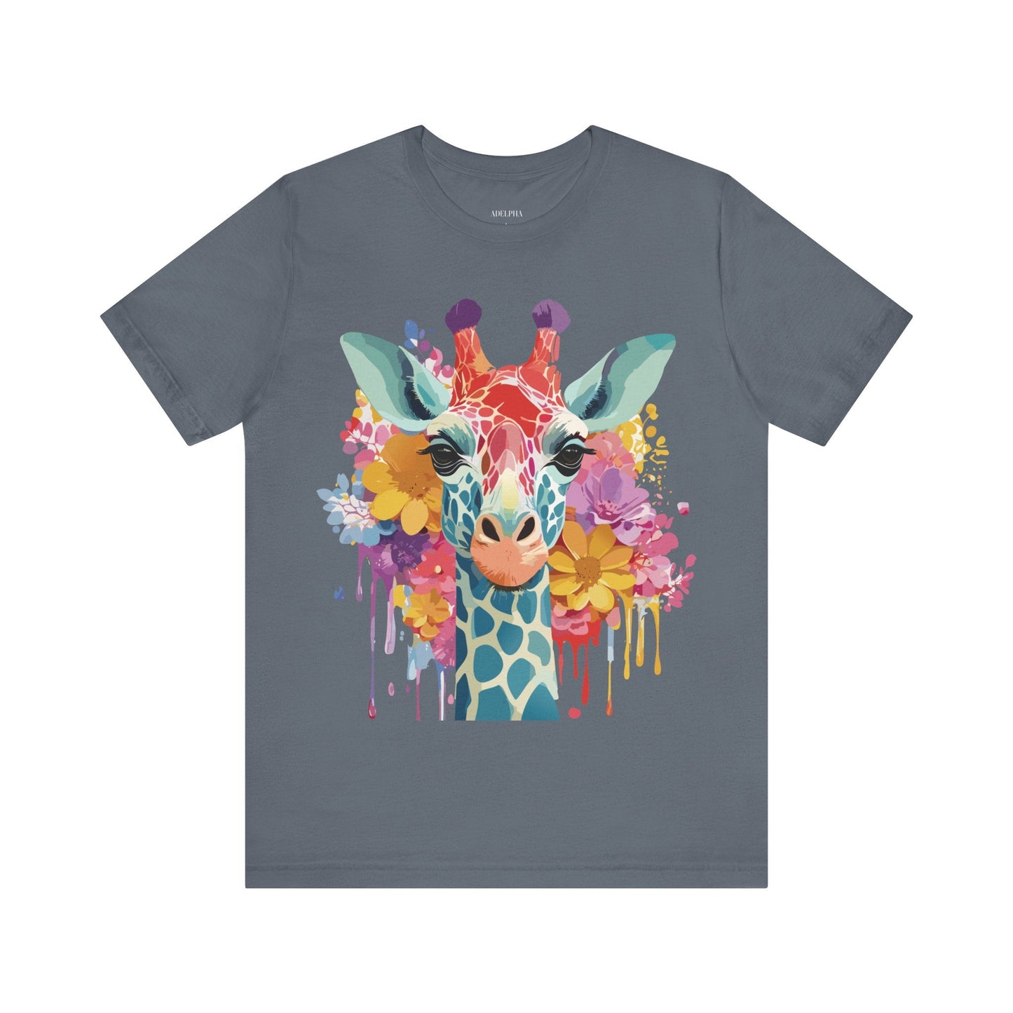 Adelpha Giraffe Graphic Tee Unisex Jersey Short Sleeve Vintage Inspired Art Design