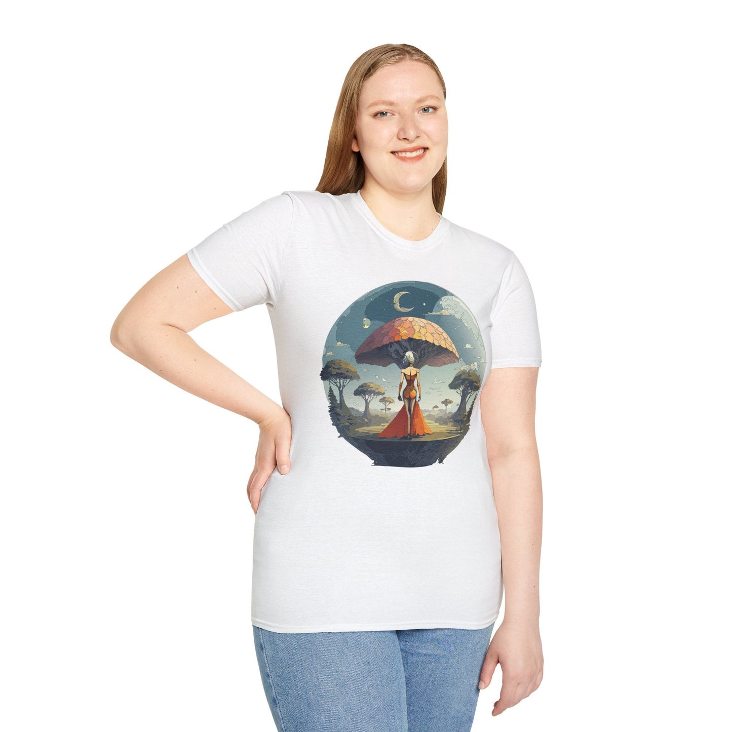 Womens Graphic T Shirts Art Design Shirt Softstyle Casual Tee 64000 Gildan Ring Spun Cotton