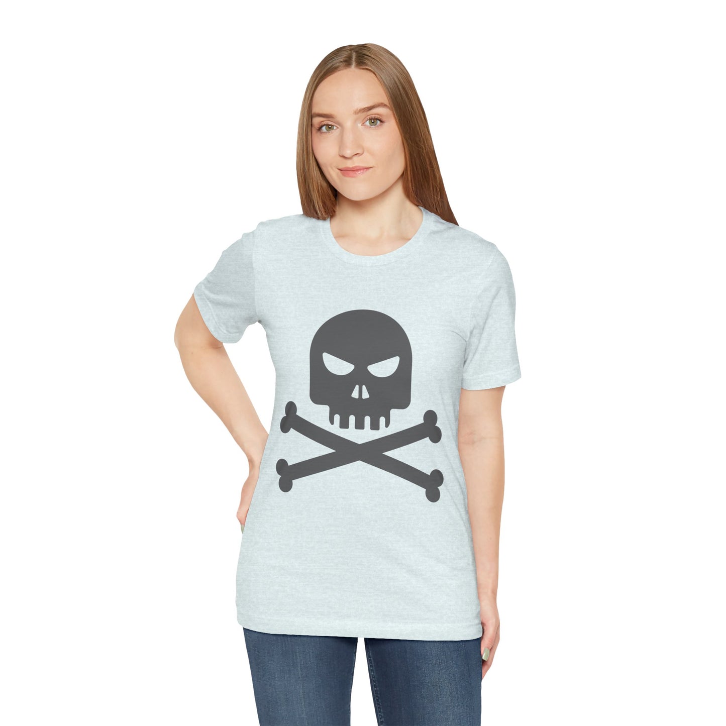 Unisex-T-Shirt aus Baumwolle mit Totenkopf