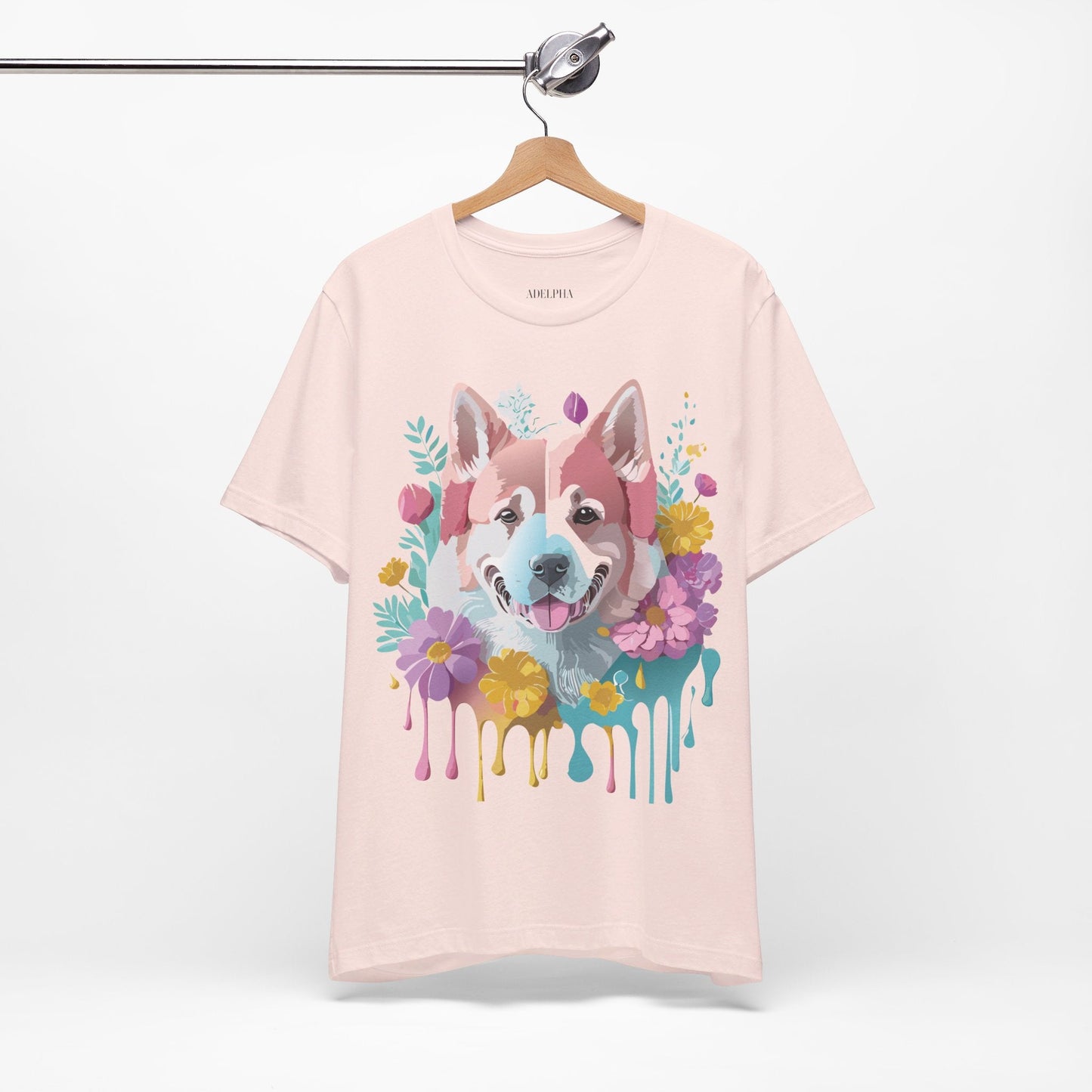 Unisex Graphic Dog Shirt Vintage Inspired Tee With Adelpha Artwork Short Sleeve Tee