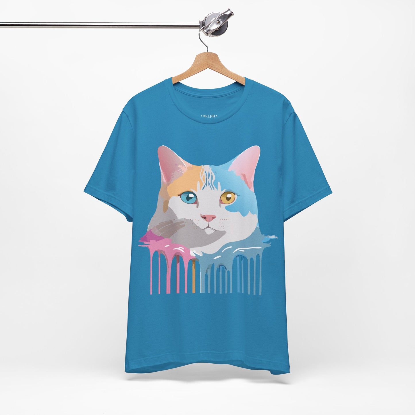 Unisex Cat Shirt Graphic Tee With Vintage Adelpha Art Design