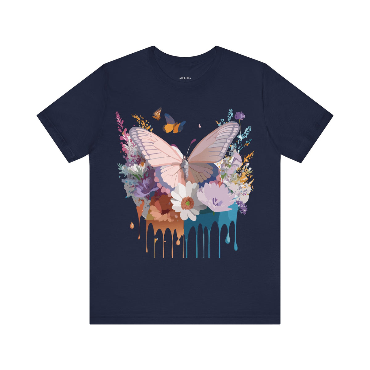 Butterfly Graphic Unisex Cotton Bella+Canvas Tee with Art Design n79