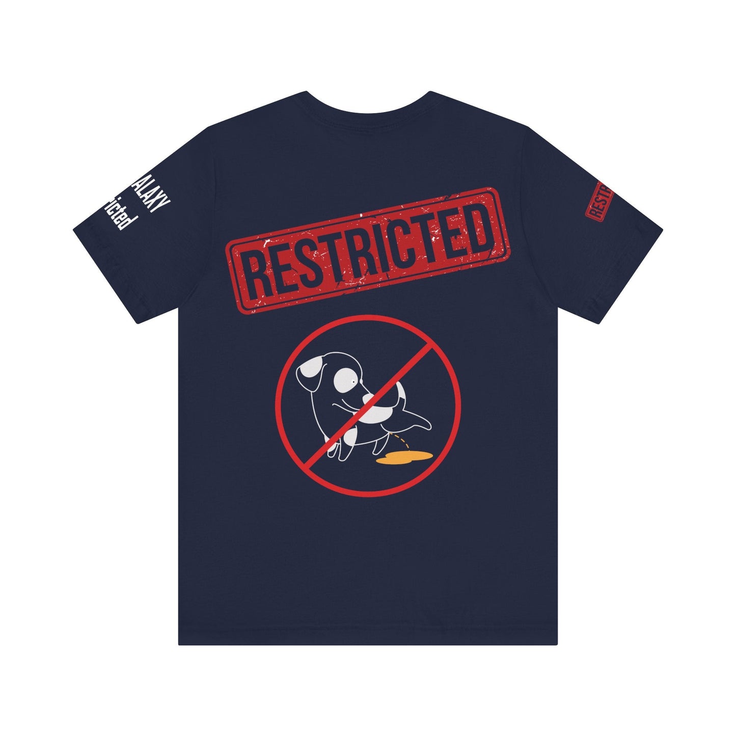 Bad Galaxy Tee Shirt With Red Stamp Made To Order 100 Percent Cotton Eco Friendly Inks USA