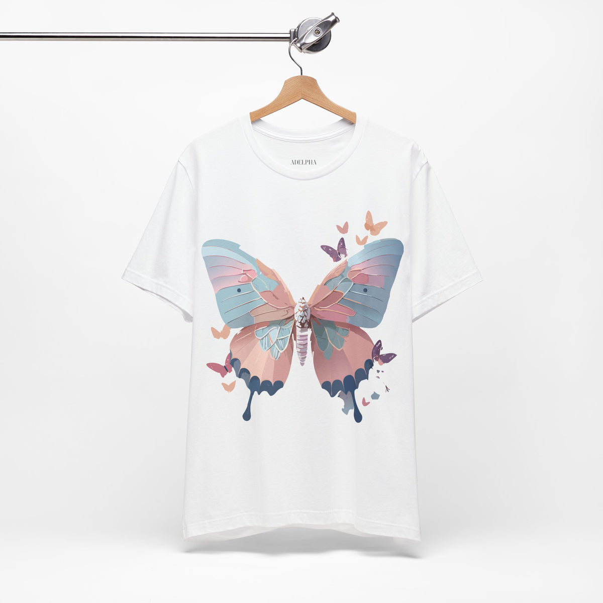 Butterfly Graphic Unisex Cotton Bella+Canvas Tee with Art Design n109