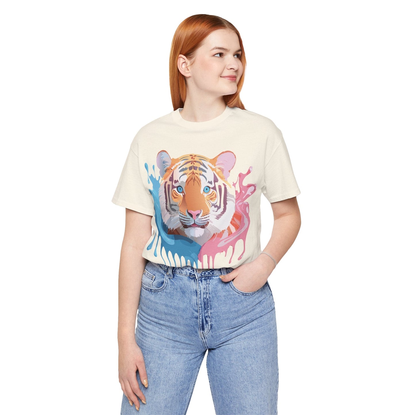 Tiger Graphic T Shirt Unisex Short Sleeve Tee By Adelpha Artwork Vintage Inspired