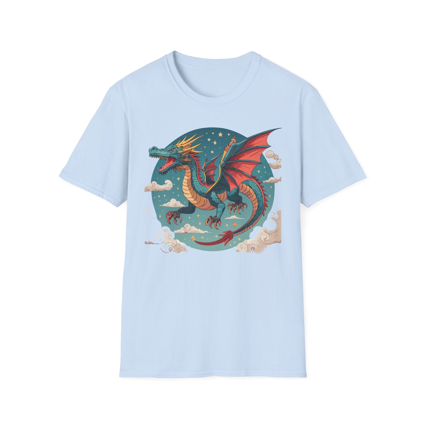 Dragon Graphic Unisex 100 Cotton Tee with Animal Artwork Design 20