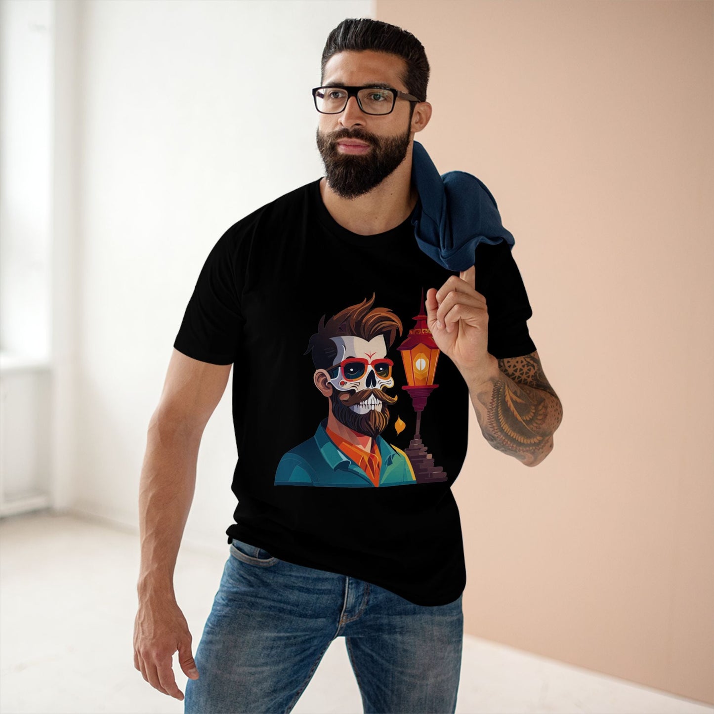 Skull Shirt Unisex Premium Cotton Tee With Skeleton Art Design From Retro2Nova Exclusive Collection